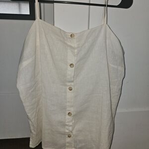 Old Navy Cream Button-Down Blouse